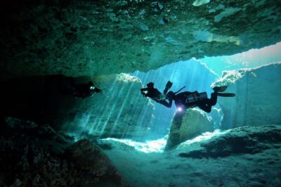 1 day of diving in Cenotes price for 2 certified divers - 7:00 AM Pickup and the Small-Group Advantage