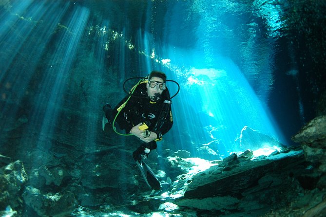 Cenotes 2-Tank Dive in Playa del Carmen/for certified divers only - Chikin Ha: the first cavern and the briefing that sets the tone