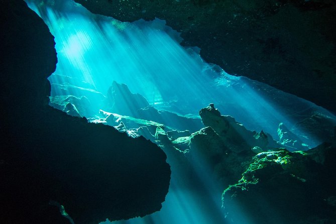 Cenotes diving - Chac Mool and Kukulkan: light curtains and jungle views