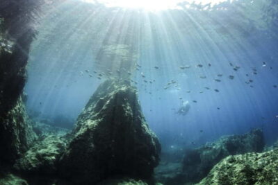 Chania: Scuba Diving and Snorkeling for Beginners by Boat - The first stop: Kalathas Beach and cave-style snorkeling