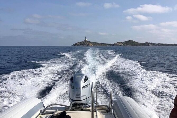 Diving baptism with cylinders (Introdive) at the Capo Carbonara Marine Protected Area - Transfer to the Sea: Small-Boat Momentum Toward the Site