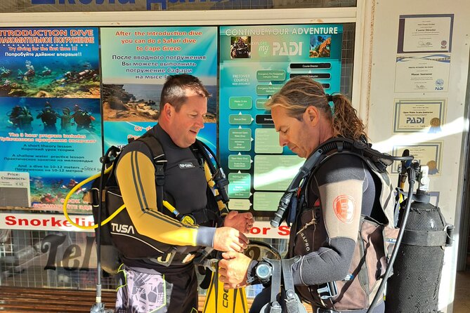 First Time Scuba Dive Adventure, Makronissos, Ayia Napa - The beach-to-10m swim: relaxation, fish, and an instructor close by