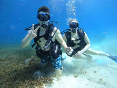 From Cozumel: Chankanaab Cozumel Scuba Diving - What you’ll see underwater: tropical fish, sculptures, and cave scenes