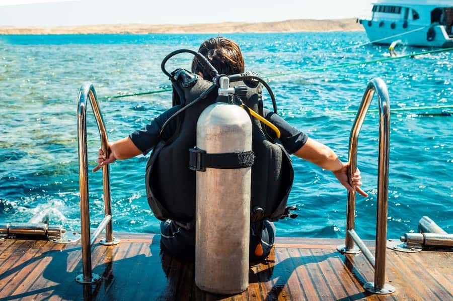 From Sharm: Luxury Diving cruise to Ras Mohammed with Lunch - Getting ready for your underwater session: intro vs professional timing