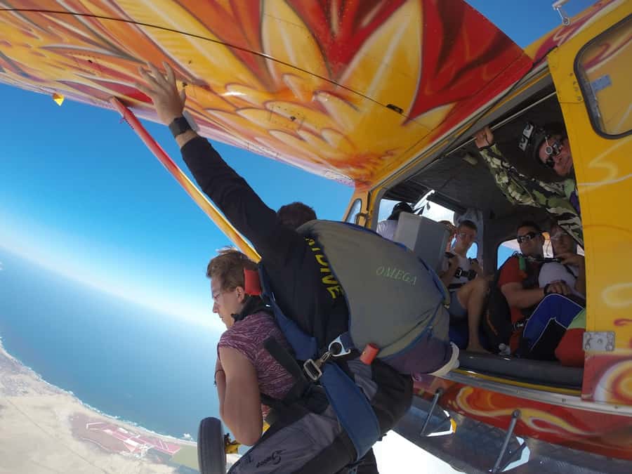 From Swakopmund: Tandem Sky Diving - Languages on the day: English, Afrikaans, and German