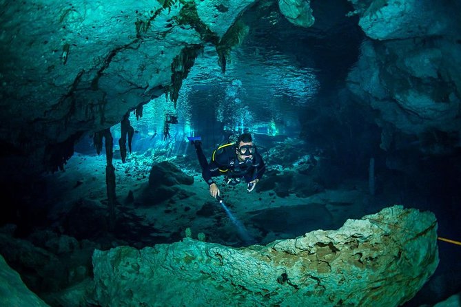 Go for 2 dives in cenote Dos ojos for certified divers - Safety, certification, and health checks: what can change your plans