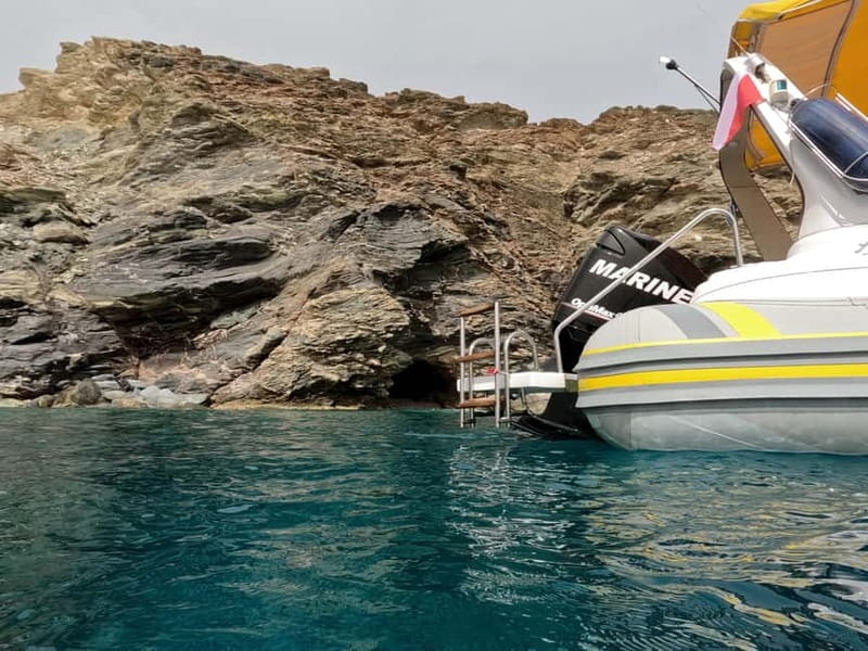 Heraklion: Boat Safari with guided snorkeling/diving tour. - Agia Pelagia Filakes: Free Time for Snorkel, Swim, or Sunbathe