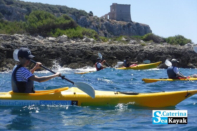 Porto Selvaggio kayak tour + cliff diving + cold spring immersion - Kayaks, life jackets, and the included gear that actually matters