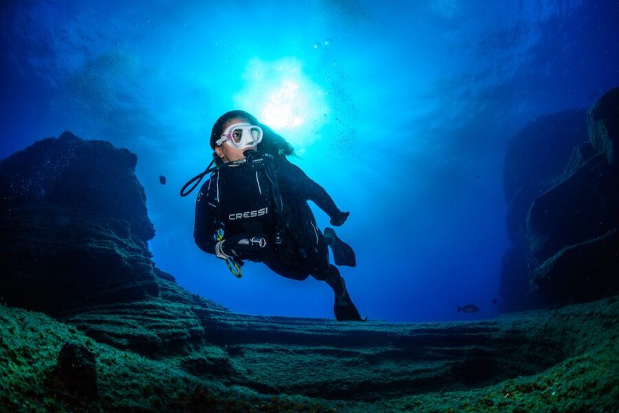 Scuba Diving Baptism in La Restinga - La Restinga makes a strong setting for a first scuba baptism