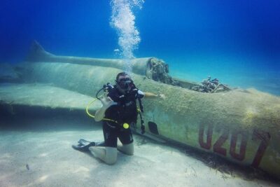 Scuba Diving in MIG-21 wreck - What it feels like to swim around an aircraft at 9 meters