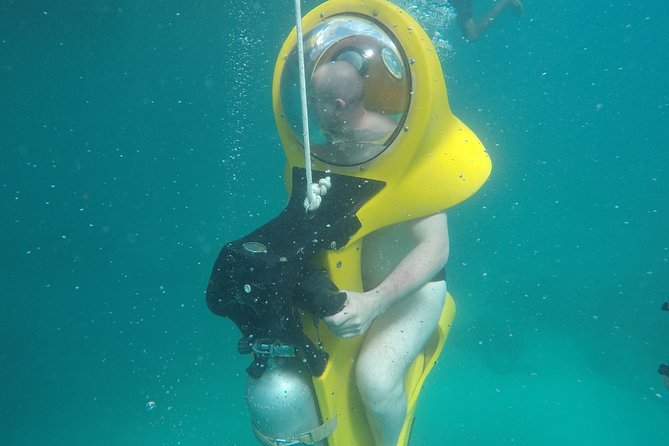 Scuba Doo - Diving Scooters in Punta Cana - The glass-bottom boat ride: a calm start with mixed visibility