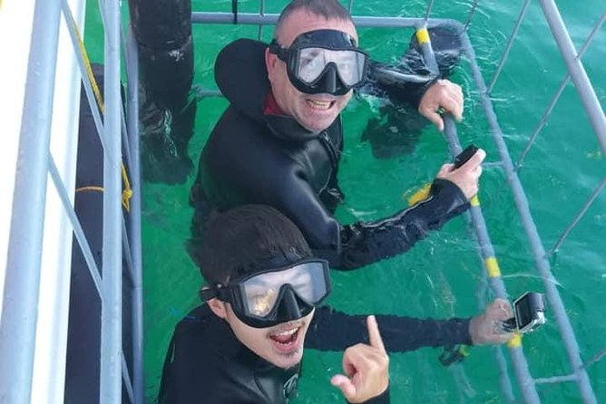 Shark Cage Diving - Boarding in Van Dyks Bay: the boat setup you’ll notice fast